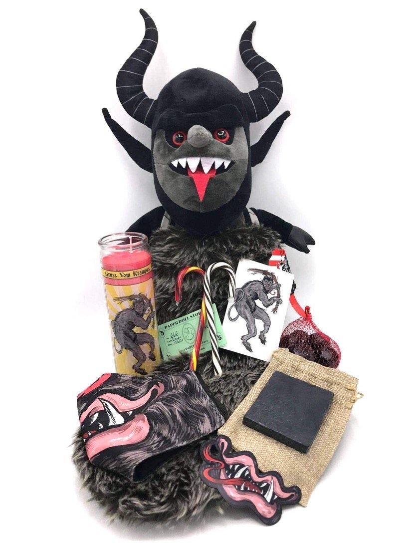 For the Naughty List: Custom-made Krampus stockings and gift basket for the bad boys and girls in your life at Paper Doll Vintage Boutique $95 (23 Main Street, Sayville).